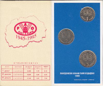 Beschrijving: 8 Dinar  F.A.O.  ORIGIN.SET(3)